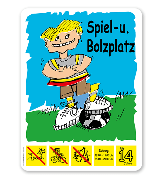 Spielplatzschild Spiel- und Bolzplatz - BP