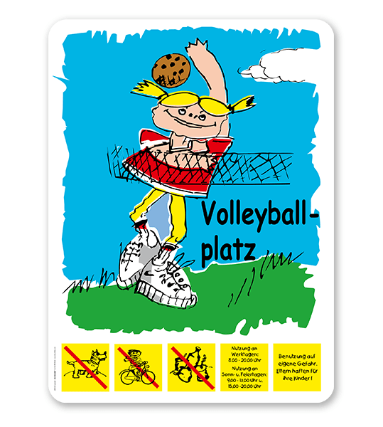 Spielplatzschild Volleyballplatz - BP