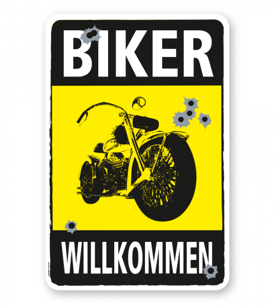 Parkplatzschild Biker willkommen - DS
