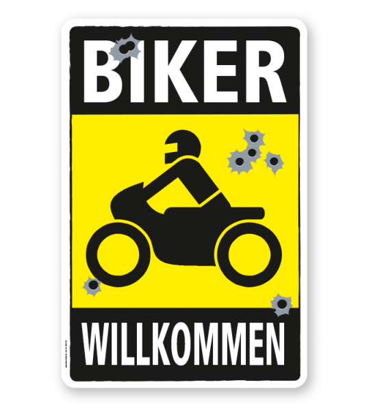 Parkplatzschild Biker willkommen 2 - DS