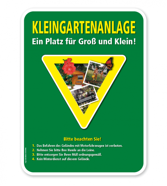 Schild Kleingartenanlage – G/GW