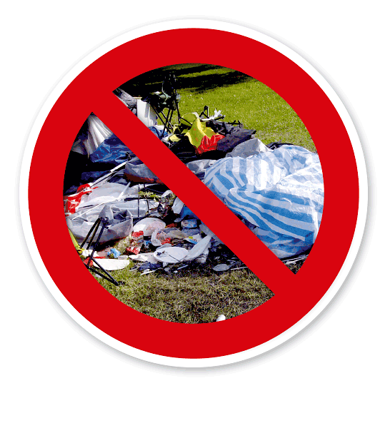 Verkehrsschild Müll abladen verboten