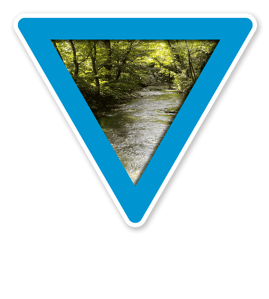 Verkehrsschild Vorsicht, Wasserschutzgebiet 2
