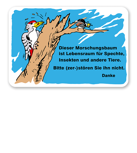 Schild Morschungsbaum – Lebensraum für Tiere - GF