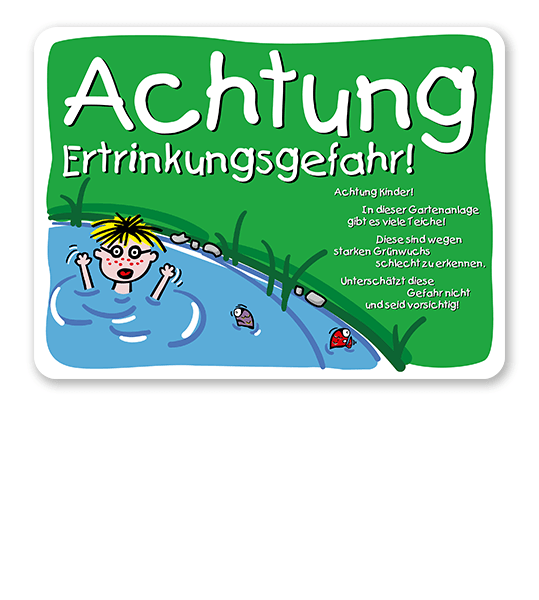 Schild Achtung, Ertrinkungsgefahr! - GS