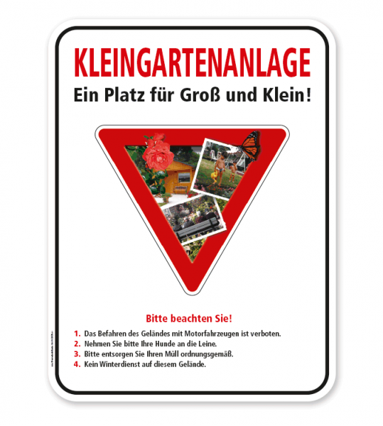 Schild Kleingartenanlage – G/GW