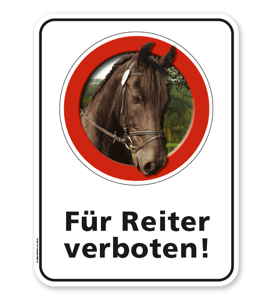 Schild Für Reiter verboten – G/GW