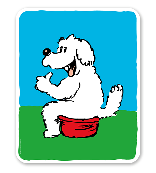 Hundeschild Hundetoilette - Hundewiese - H