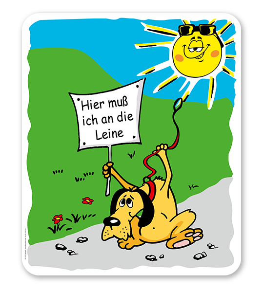 Hundeschild Hunde an die Leine nehmen - H