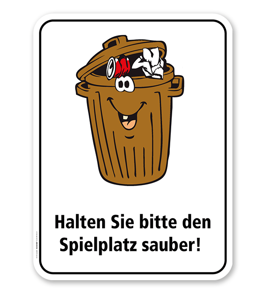Spielplatzschild Halten Sie bitte den Spielplatz sauber – KSP-2