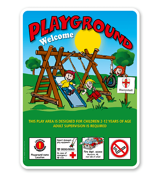 Playgroundsignage 4P - KSP-2 (englische Ausführung)
