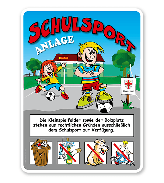 Schulhofschilder Schulsportanlage 8P - KSP-2