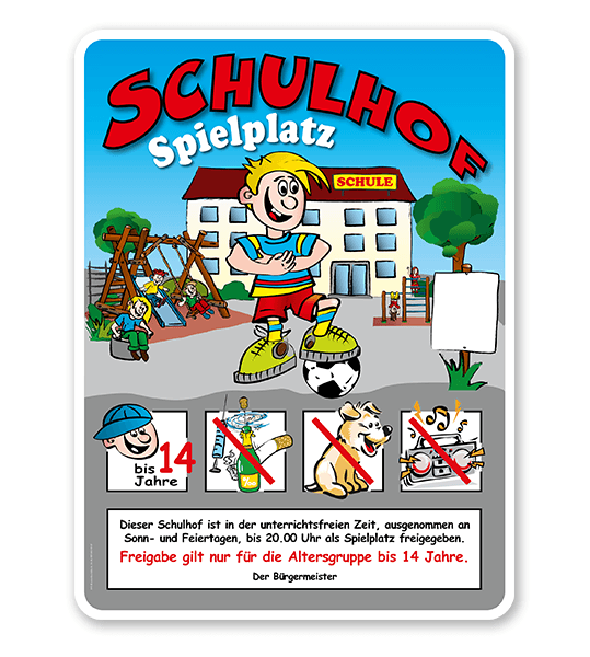 Schulhofschilder Schulhof Spielplatz 8P - KSP-2