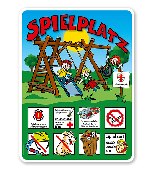 Spielplatzschild Spielplatz - Variante 1 - KSP-2