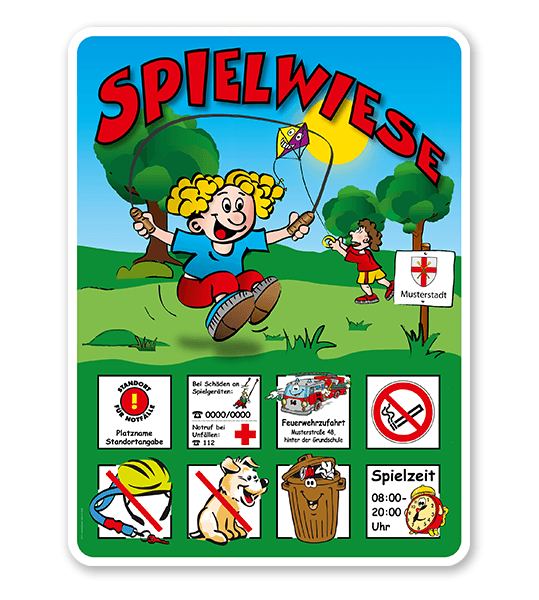 Spielplatzschild Spielwiese 8P - KSP-2