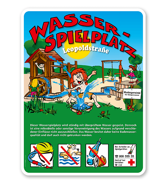 Spielplatzschilder Wasserspielplatz 4P - KSP-2