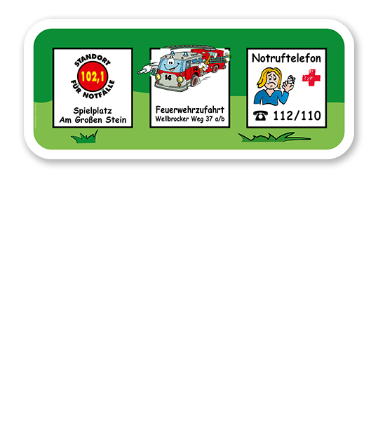 Spielplatz Zusatzschild 3P - KSP-2