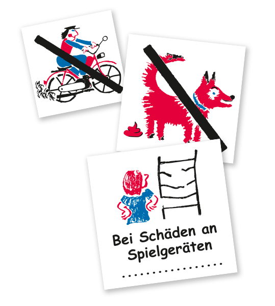 Spielplatz-Piktogramme als Aufkleber - KSP-1