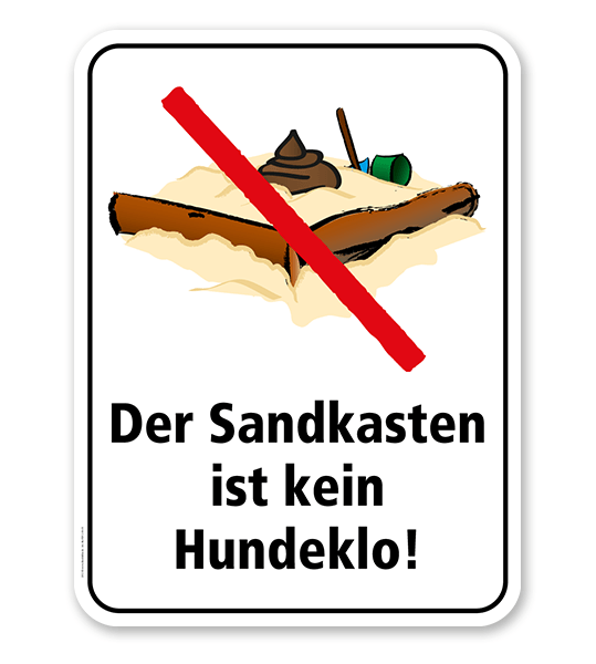Spielplatzschild Der Sandkasten ist kein Hundeklo – KSP-2