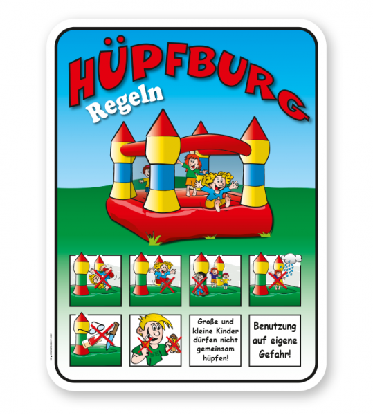 Spielplatzschild Hüpfburg Regeln - KSP-2