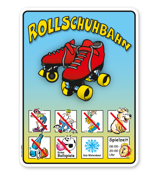 Schild Rollschuhbahn 8P - KSP-2