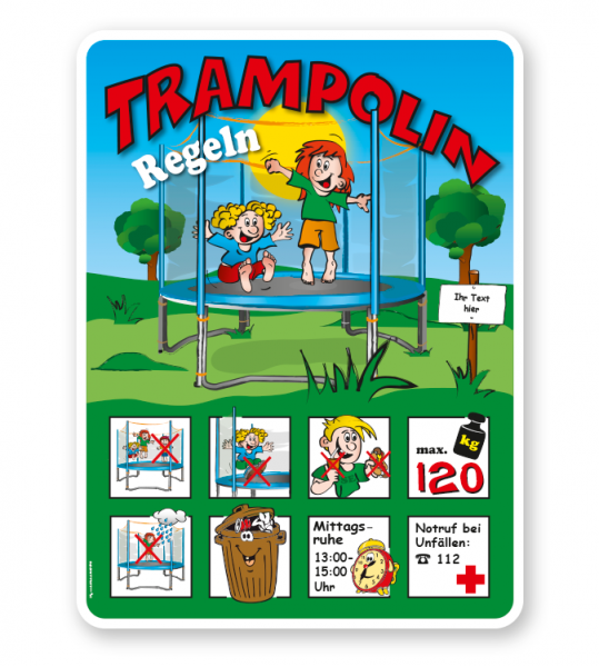 Spielplatzschild Trampolin 8P - KSP-2