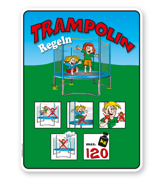Spielplatzschild Trampolin 2 8P - KSP-2