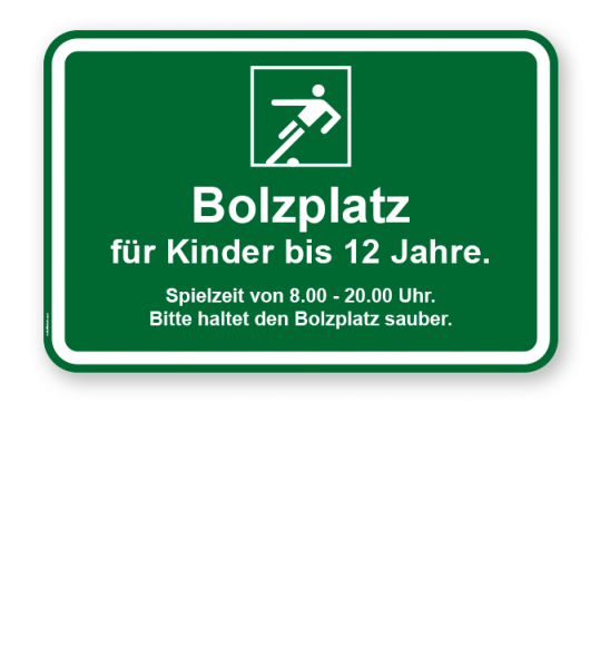 Bolzplatzschild Bolzplatz - KSP-3