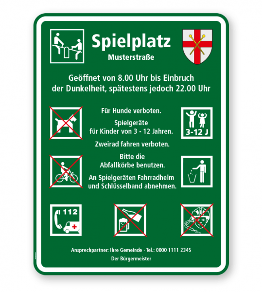 Spielplatzschild Spielplatz 7P - KSP-3