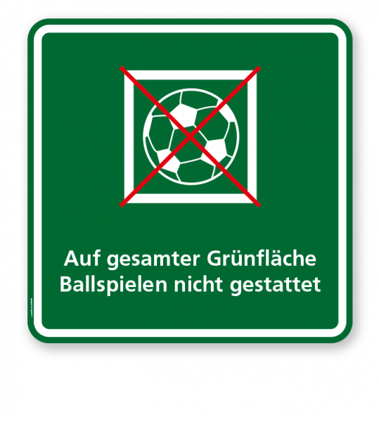 Schild Auf gesamter Grünfläche Ballspielen nicht gestattet 1P - KSP-3