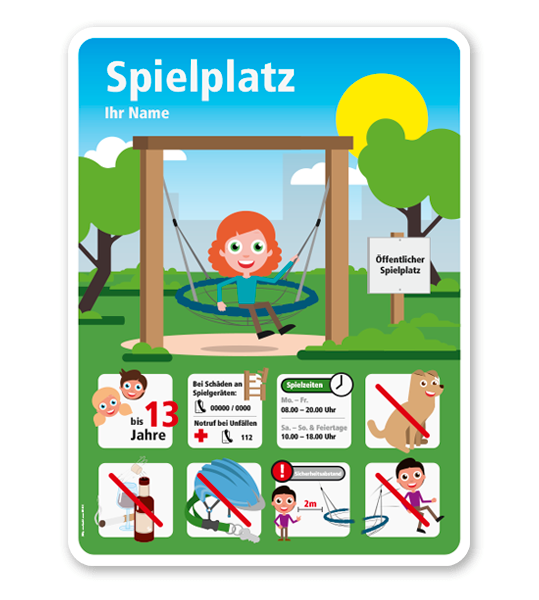 Spielplatzschild Spielplatz - KSP-4-03