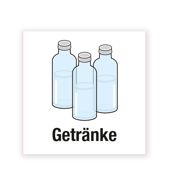 Demenzbeschilderung - Gegenstandsbeschriftung Getränke - MA-BG-01-14