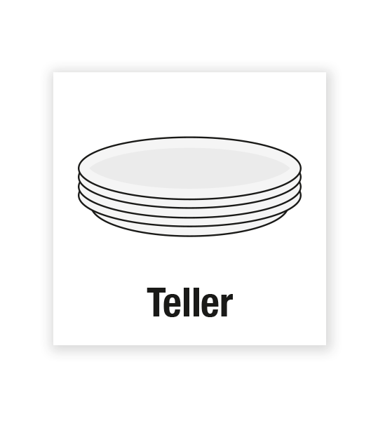 Demenzbeschilderung - Gegenstandsbeschriftung Teller - MA-BG-01-2