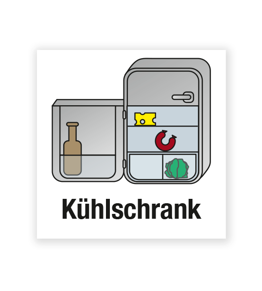 Demenzbeschilderung - Gegenstandsbeschriftung Kühlschrank - MA-BG-01-4
