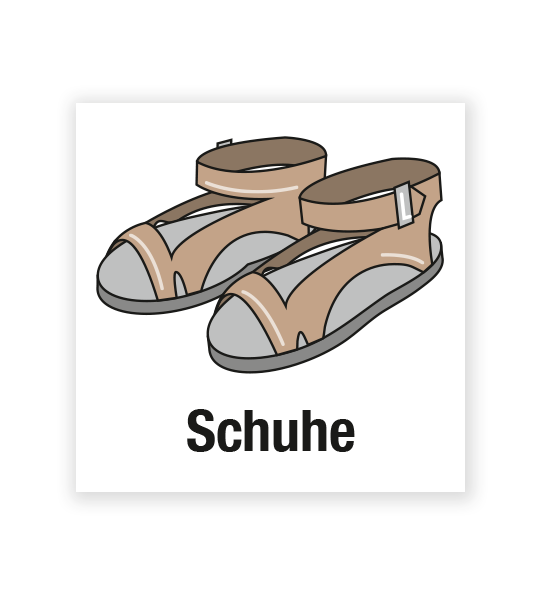 Demenzbeschilderung - Gegenstandsbeschriftung Schuhe - MA-BG-02-3