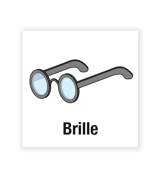 Demenzbeschilderung - Gegenstandsbeschriftung Brille - MA-BG-02-6