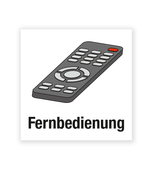 Demenzbeschilderung - Gegenstandsbeschriftung Fernbedienung - MA-BG-03-1