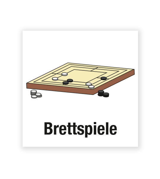 Demenzbeschilderung - Gegenstandsbeschriftung Brettspiele - MA-BG-03-5