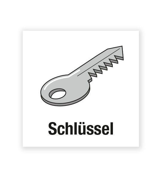 Demenzbeschilderung - Gegenstandsbeschriftung Schlüssel - MA-BG-03-9