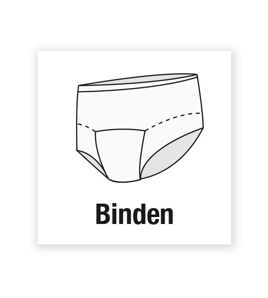 Demenzbeschilderung - Gegenstandsbeschriftung Binden - MA-BG-04-6