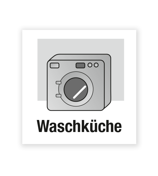 Demenzbeschilderung - Raumbeschriftung Waschküche - MA-BR-05