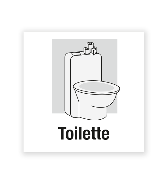 Demenzbeschilderung - Raumbeschriftung Toilette - MA-BR-06