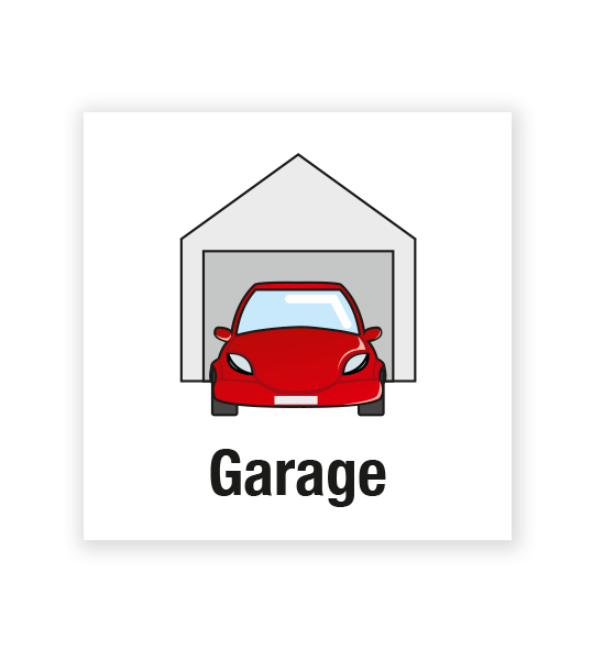 Demenzbeschilderung - Raumbeschriftung Garage - MA-BR-09