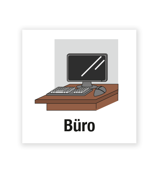 Demenzbeschilderung - Raumbeschriftung Büro - MA-BR-10