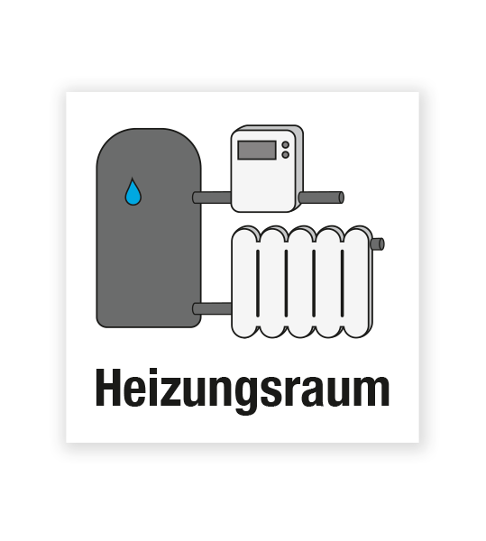 Demenzbeschilderung - Raumbeschriftung Heizungsraum - MA-BR-12