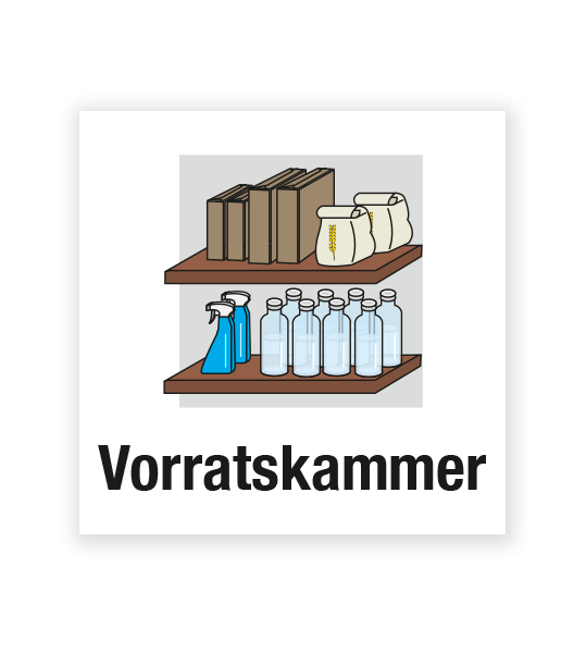 Demenzbeschilderung - Raumbeschriftung Vorratskammer - MA-BR-13