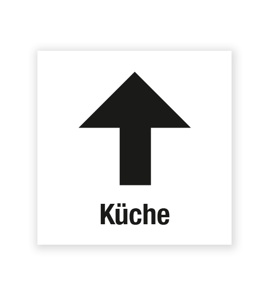 Demenzbeschilderung - Wegweiser Küche oben - MA-RP-03-2