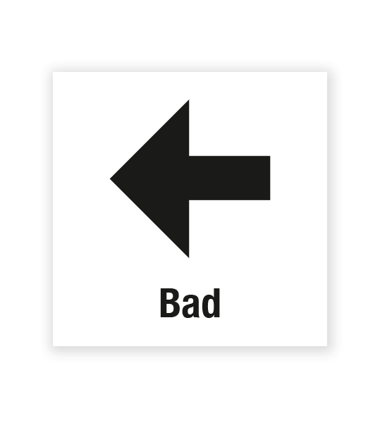 Demenzbeschilderung - Wegweiser Bad links - MA-RP-04-1