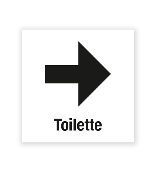 Demenzbeschilderung - Wegweiser Toilette rechts - MA-RP-06-3