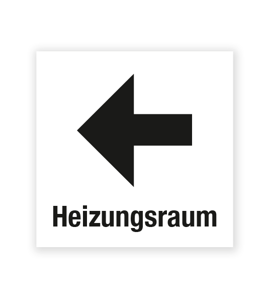 Demenzbeschilderung - Wegweiser Heizungsraum links - MA-RP-11-1